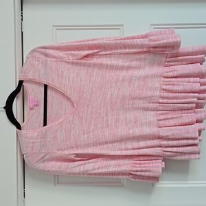 Lilly Pulitzer Adela Space Dye Peplum Sweater V Neck